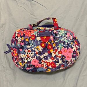 Vera Bradley Quilted Floral Travel Cosmetic Case - Purple Pink Red Blue